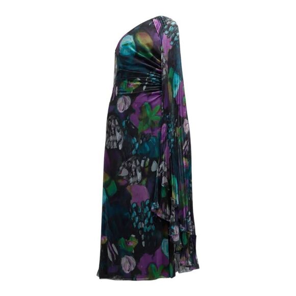 Emanuel Ungaro Asymmetrical Dress in Purple and Blue - Picture 5 of 14